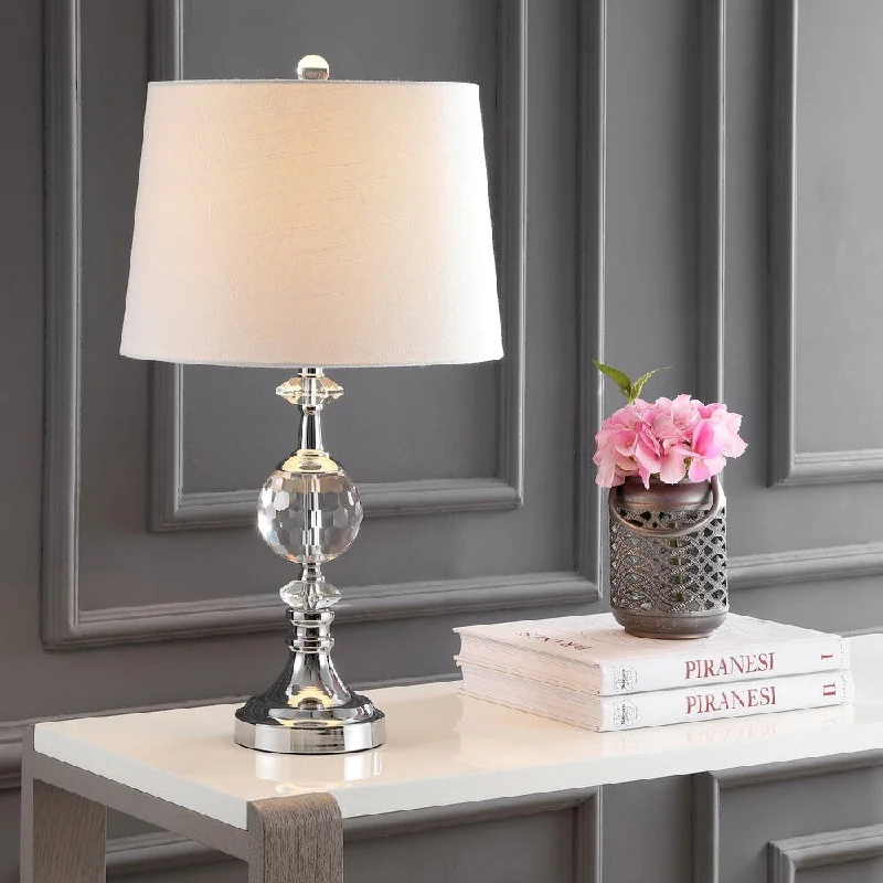 glass table lamps with a frosted surface for soft light diffusionglass table lamps with a frosted surface for soft light diffusionChanning 25.5" LED Crystal/Metal Table Lamp, Clear/Chrome by JONATHAN Y
