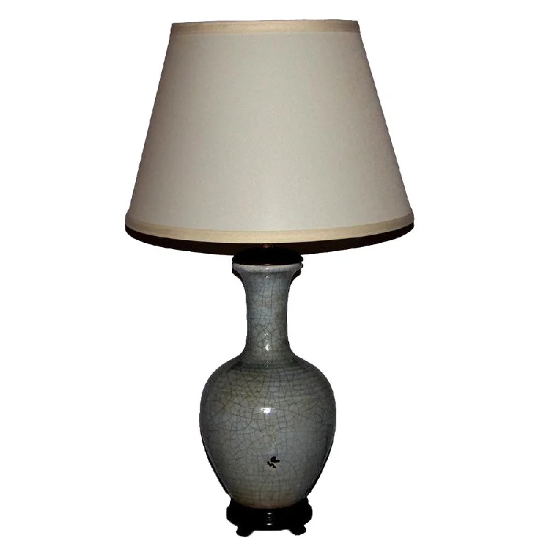 coastal style table lamps with nautical elements for beach housescoastal style table lamps with nautical elements for beach housesCrown Lighting 1-light Distressed Light Blue Crackle Vessel Table Lamp