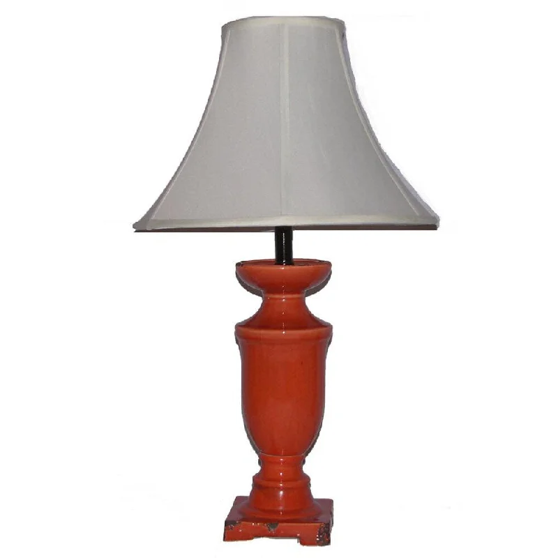 ceramic table lamps with hand painted designs for an artistic touchceramic table lamps with hand painted designs for an artistic touchCrown Lighting 1-light Distressed Orange Column Table Lamp