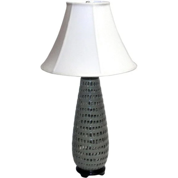 marble table lamps with a luxurious veined pattern for high end decormarble table lamps with a luxurious veined pattern for high end decorCrown Lighting 1-light Distressed Steel Blue Openwork Table Lamp