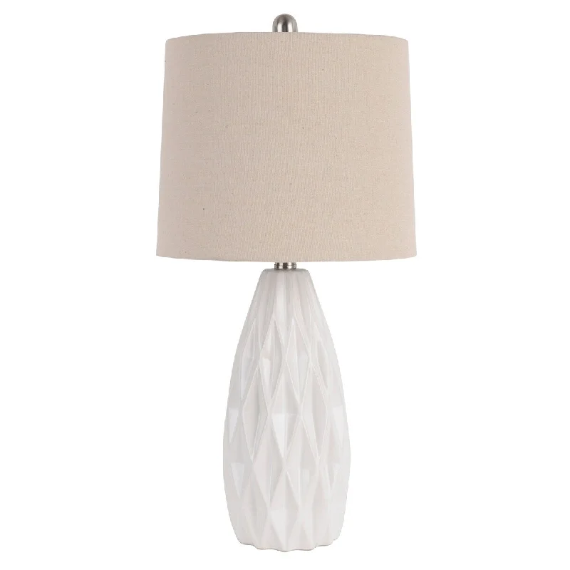 metal table lamps with a matte black finish for a sleek appearancemetal table lamps with a matte black finish for a sleek appearanceDani Diamond Cut Ceramic LED Table Lamp