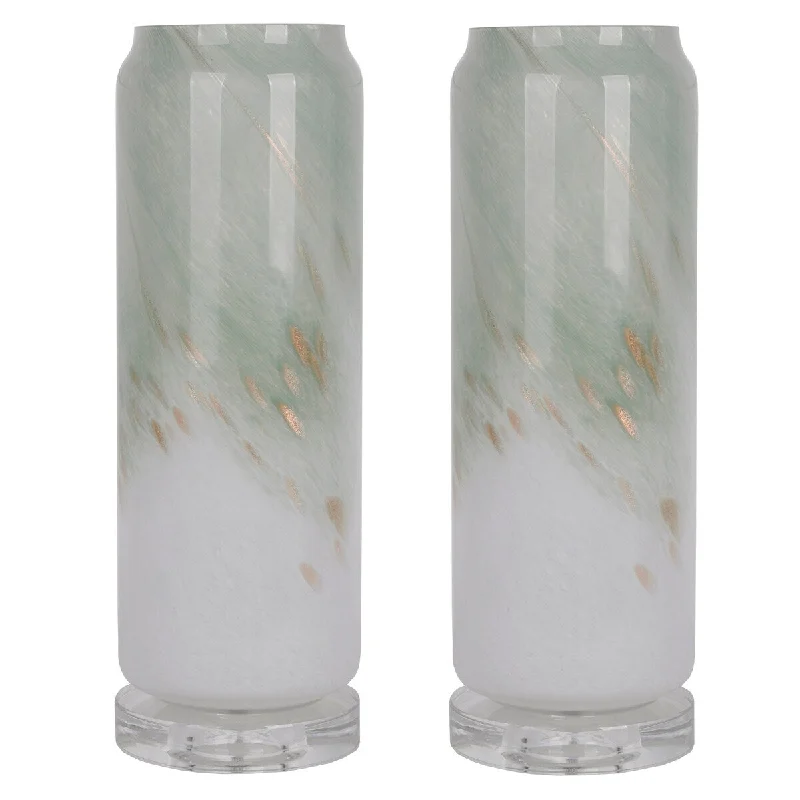 metal table lamps with a matte black finish for a sleek appearancemetal table lamps with a matte black finish for a sleek appearanceDegas Flecking Art Glass Uplight - Set of 2