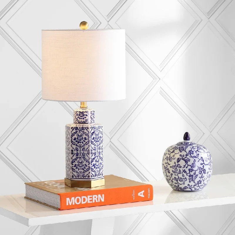 victorian style table lamps with ornate details for traditional homesvictorian style table lamps with ornate details for traditional homesDiana 23.5" Ginger Jar Ceramic/Metal LED Table Lamp, Blue/White by JONATHAN Y