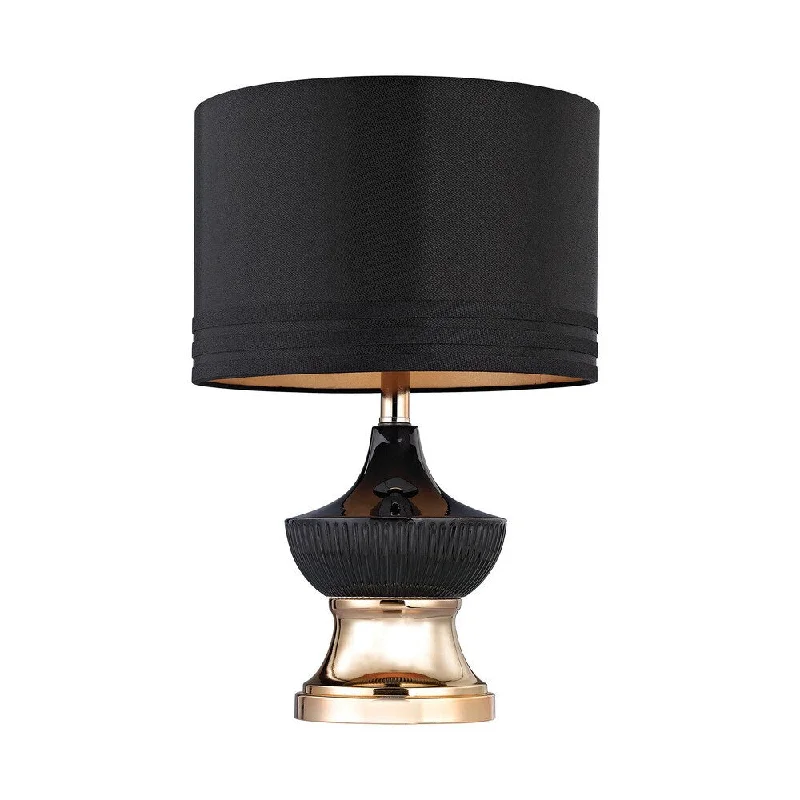 fabric table lamps with a linen shade for a relaxed and breathable lookfabric table lamps with a linen shade for a relaxed and breathable lookDimond Black Ribbed Genie Lamp