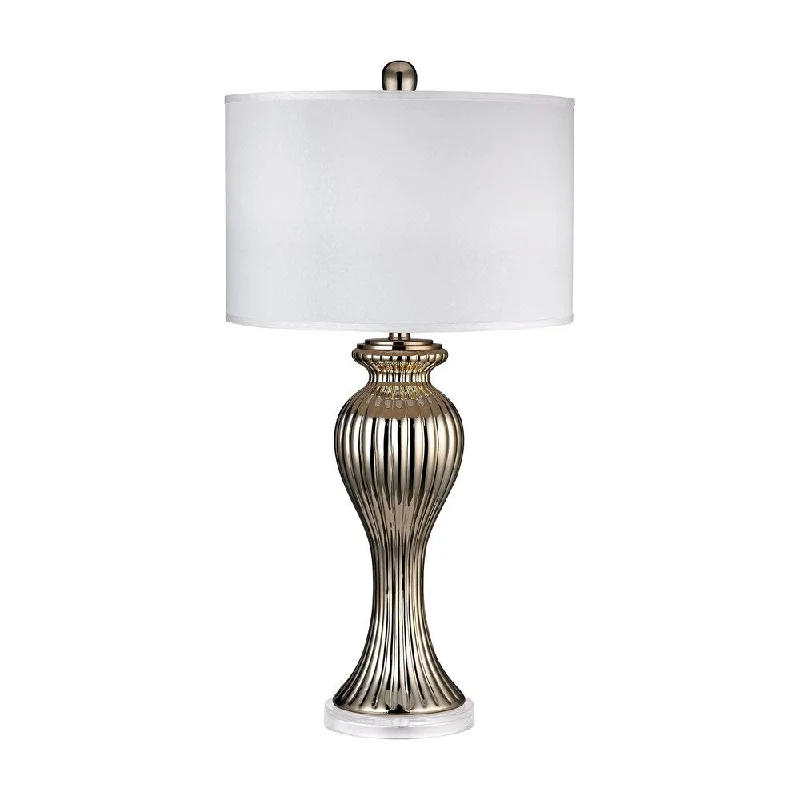 fabric table lamps with a linen shade for a relaxed and breathable lookfabric table lamps with a linen shade for a relaxed and breathable lookDimond Gold Ribbed Tulip Table Lamp