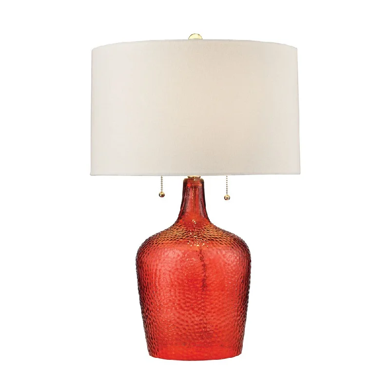 gothic style table lamps with dark finishes for a mysterious lookgothic style table lamps with dark finishes for a mysterious lookDimond Hatteras Hammered Glass Blood Orange Table Lamp