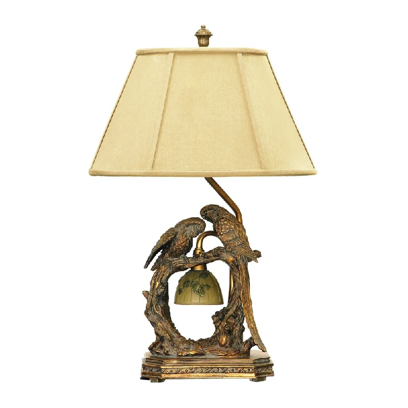 glass table lamps with a frosted surface for soft light diffusionglass table lamps with a frosted surface for soft light diffusionDimond Lighting Twin Parrots 1-light Atlanta Bronze Table Lamp