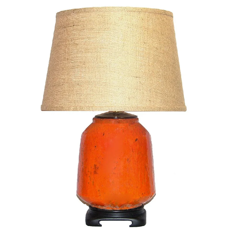 glass table lamps with a frosted surface for soft light diffusionglass table lamps with a frosted surface for soft light diffusionDistressed Dark Orange Table Lamp with Burlap Shade