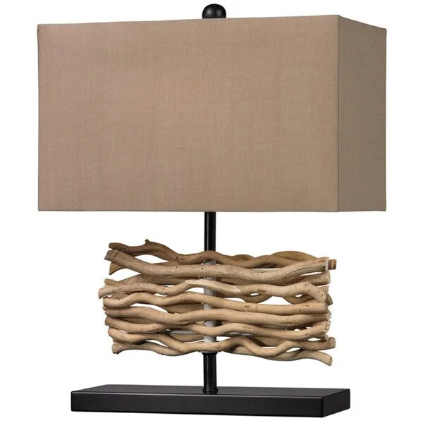 coastal style table lamps with nautical elements for beach housescoastal style table lamps with nautical elements for beach housesDrift Wood 1-light Black/ Natural Table Lamp