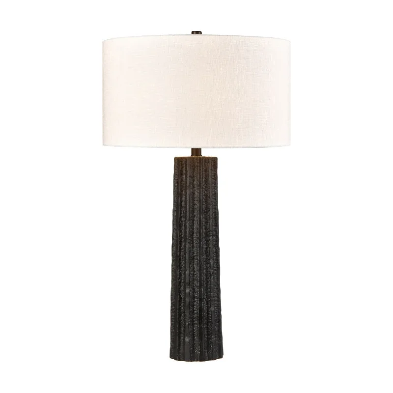 coastal style table lamps with nautical elements for beach housescoastal style table lamps with nautical elements for beach housesElk Home Albert Black Glazed With White Linen Drum Shade Table Lamp