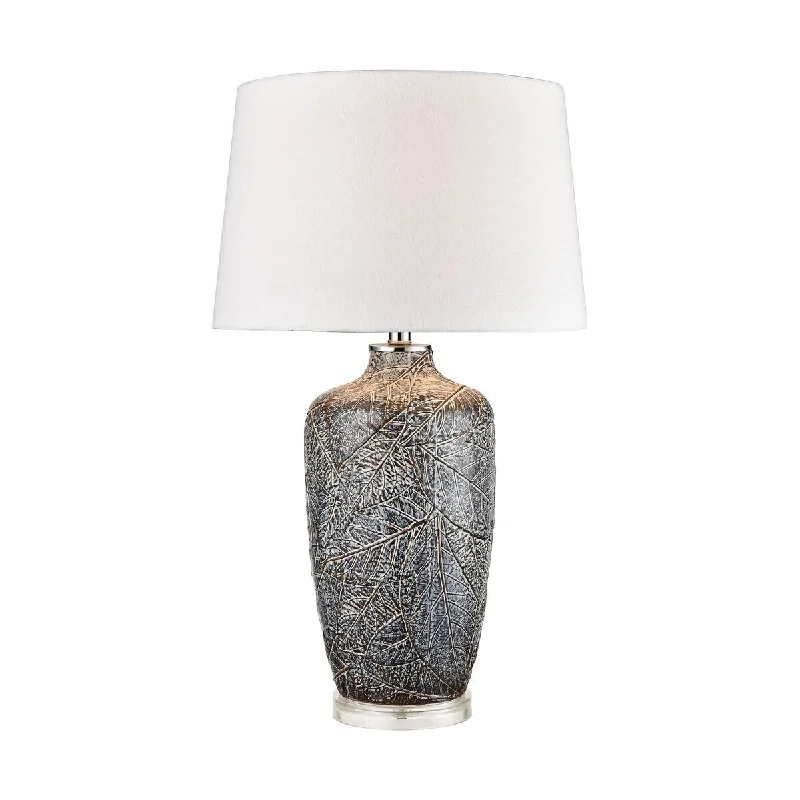 marble table lamps with a luxurious veined pattern for high end decormarble table lamps with a luxurious veined pattern for high end decorElk Home Forage Gray With White Linen Shade 1 Light Table Lamp