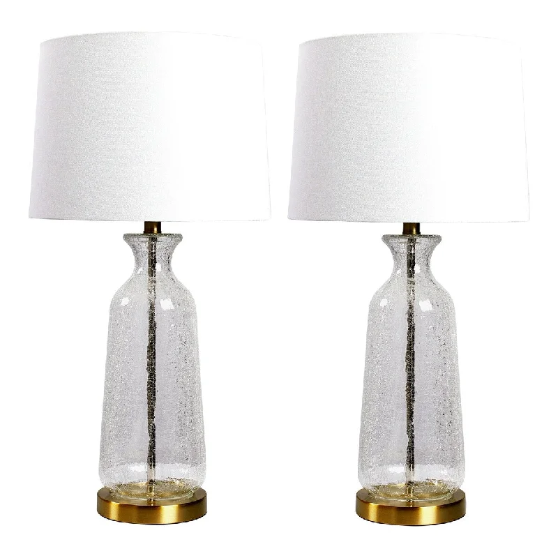 marble table lamps with a luxurious veined pattern for high end decormarble table lamps with a luxurious veined pattern for high end decorHeidi Crackle Glass Table Lamp - Set of 2
