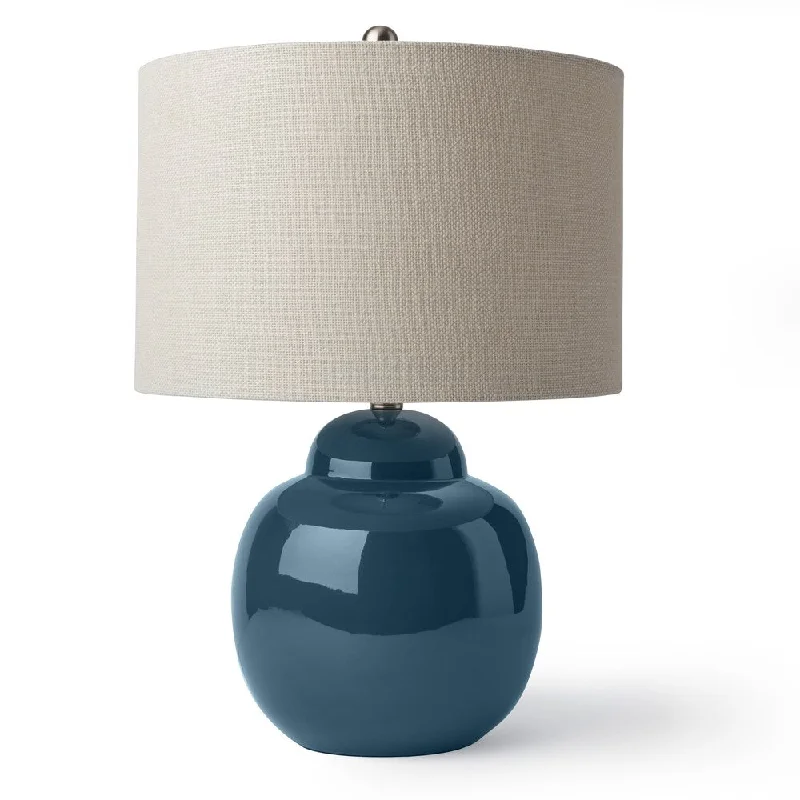 coastal style table lamps with nautical elements for beach housescoastal style table lamps with nautical elements for beach housesIndigo and Linen Ceramic Table Lamp