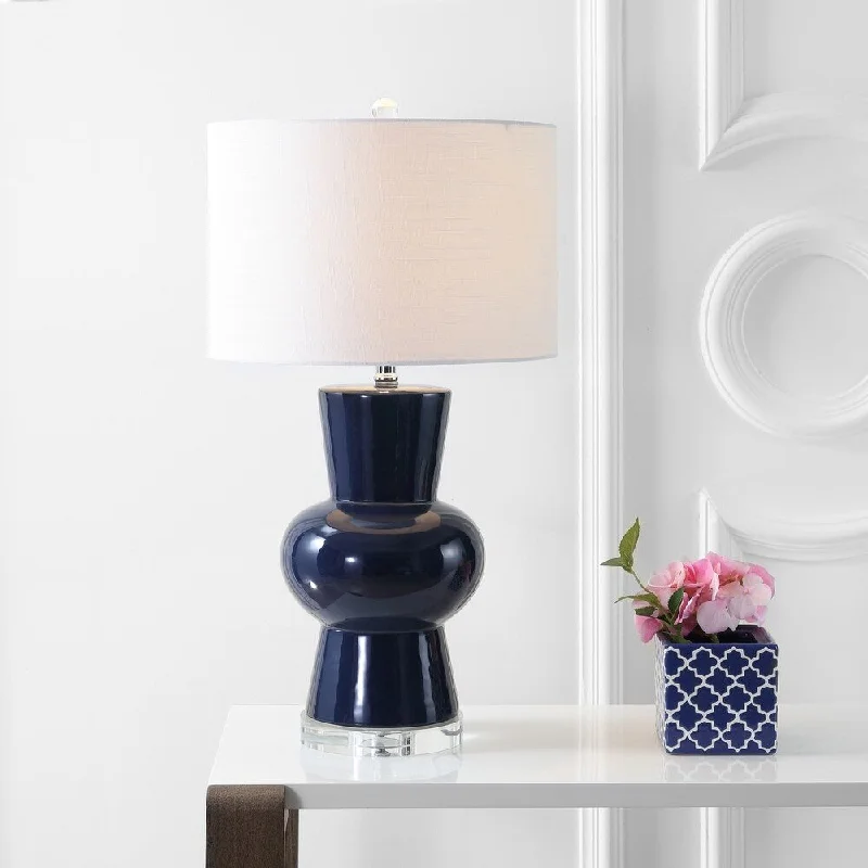 asian inspired table lamps with bamboo accents for a zen atmosphereasian inspired table lamps with bamboo accents for a zen atmosphereJulia 28.5" Ceramic LED Table Lamp, Navy by JONATHAN Y