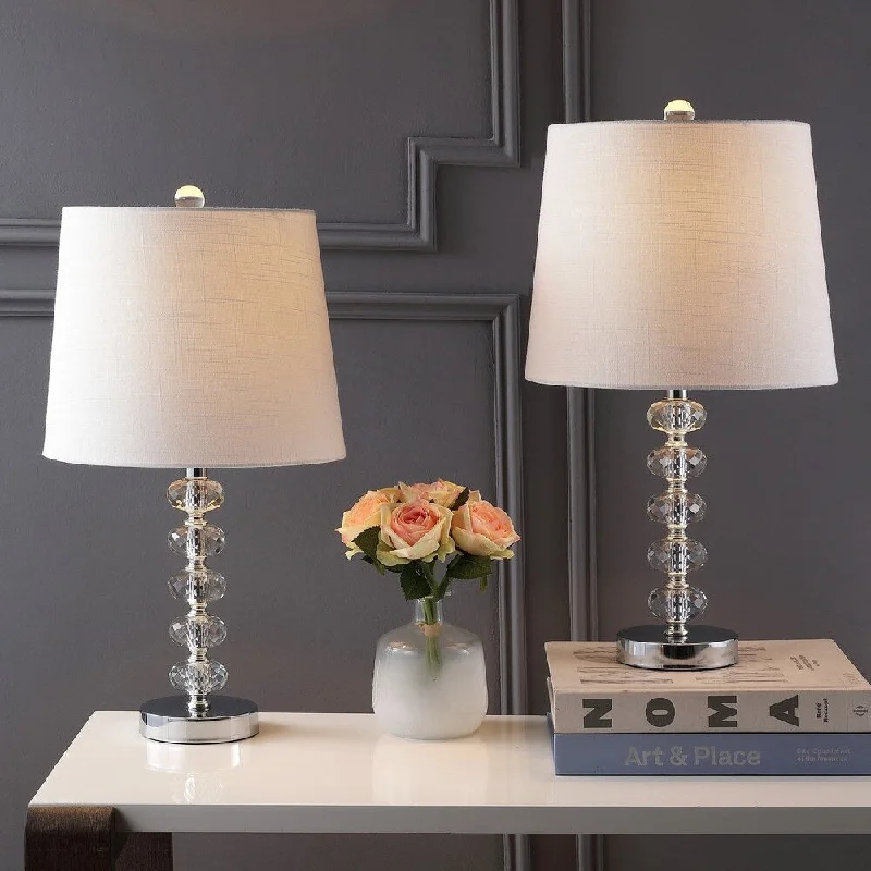 marble table lamps with a luxurious veined pattern for high end decormarble table lamps with a luxurious veined pattern for high end decorKevin 22" Glass/Metal LED Table Lamp, Clear/Chrome (Set of 2) by JONATHAN Y