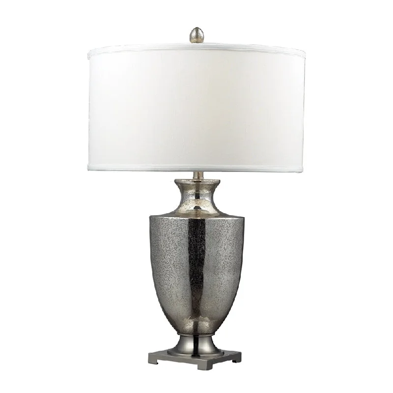 coastal style table lamps with nautical elements for beach housescoastal style table lamps with nautical elements for beach housesLangham 1-light Mercury Glass and Polished Chrome Table Lamp