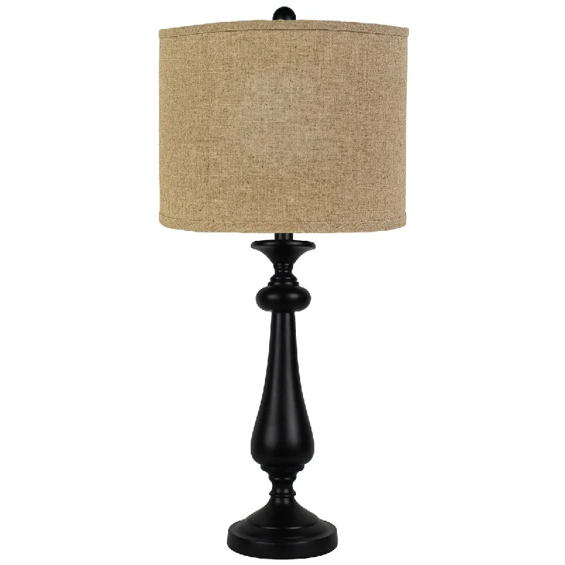 rustic farmhouse table lamps for cozy kitchensrustic farmhouse table lamps for cozy kitchensLexington Black 26.5" Table Lamp with Desized Natural Linen