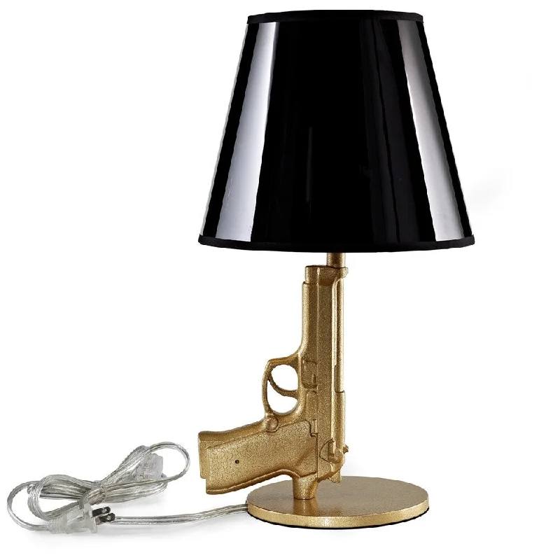 glass table lamps with a frosted surface for soft light diffusionglass table lamps with a frosted surface for soft light diffusionLexMod The Walther Handgun Style Lamp