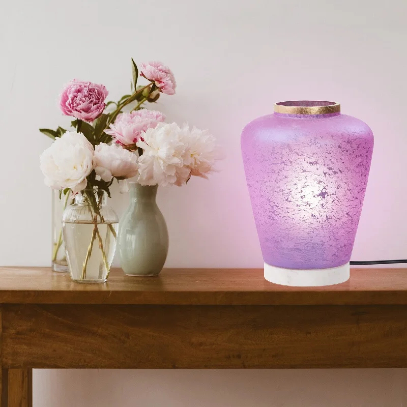 asian inspired table lamps with bamboo accents for a zen atmosphereasian inspired table lamps with bamboo accents for a zen atmosphereLily River of Goods Pink/Purple and Gold Glass 10.5-Inch Accent Lamp - 7.75" x 7.75" x 10.5"