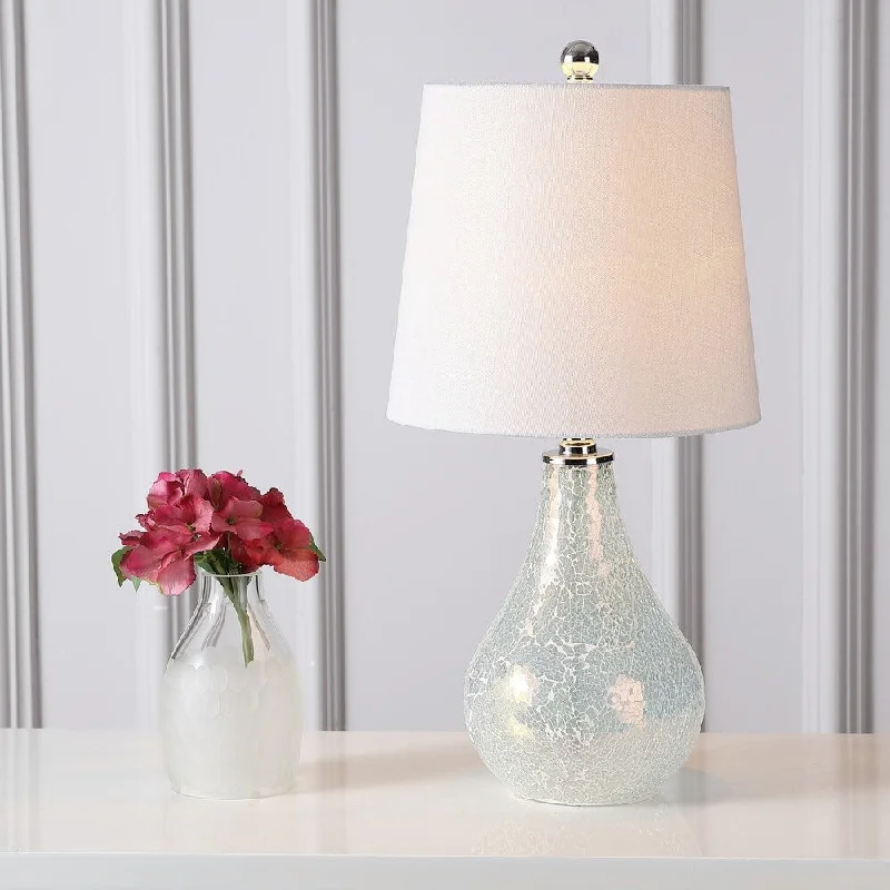 modern minimalist table lamps for contemporary living roomsmodern minimalist table lamps for contemporary living roomsMona 20.5" Mini LED Table Lamp, Mosaic White by JONATHAN Y