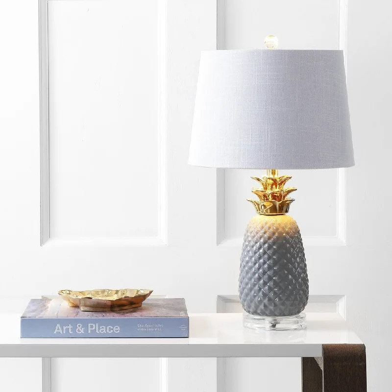 crystal table lamps with dazzling prisms for a glamorous effectcrystal table lamps with dazzling prisms for a glamorous effectPineapple 23" Ceramic LED Table Lamp, Gray/Gold by JONATHAN Y