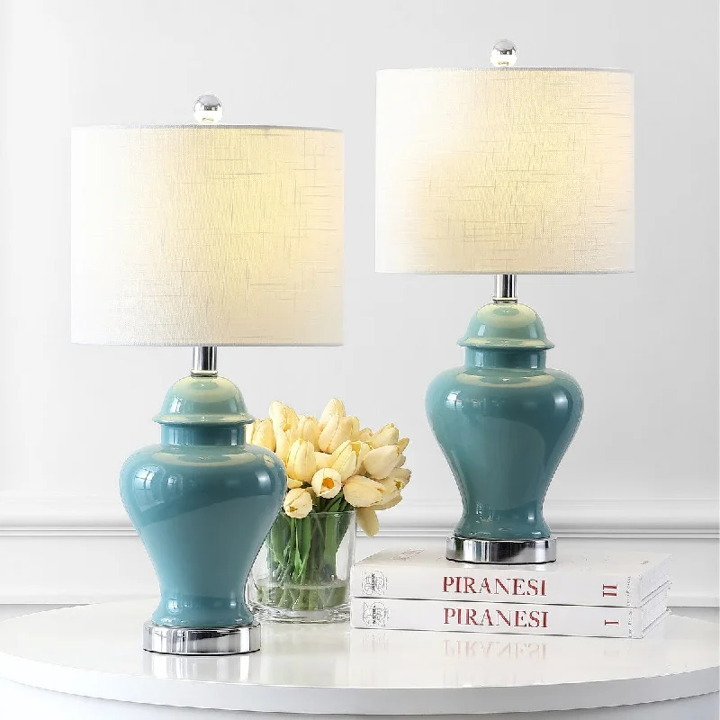 modern minimalist table lamps for contemporary living roomsmodern minimalist table lamps for contemporary living roomsQin 22" Ceramic/Iron Classic Cottage LED Table Lamp by JONATHAN Y