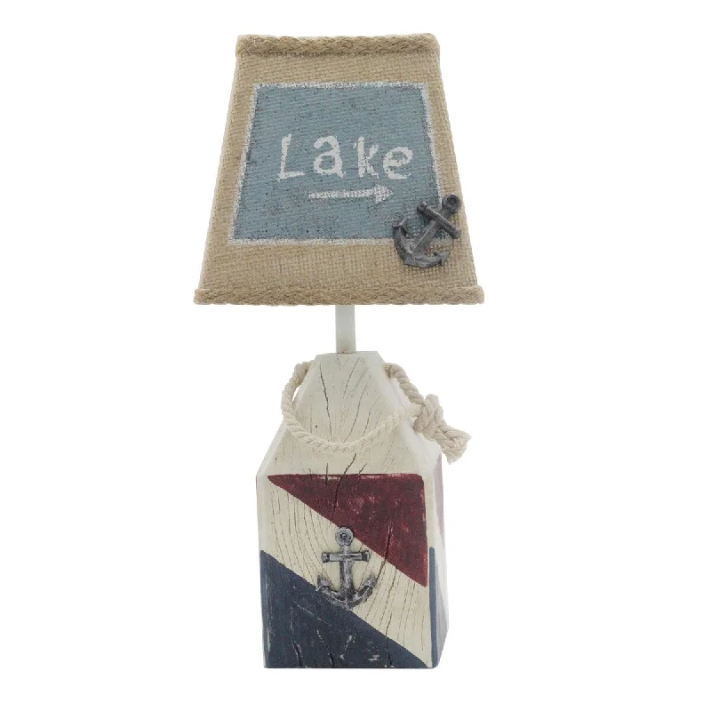 fabric table lamps with a linen shade for a relaxed and breathable lookfabric table lamps with a linen shade for a relaxed and breathable lookRed, White, Blue Buoy 12" Accent Lamp Lake