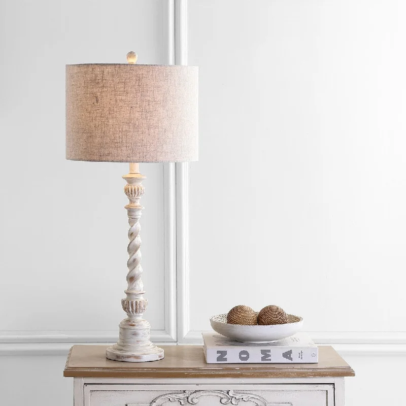 mid century modern table lamps with iconic designs for a stylish studymid century modern table lamps with iconic designs for a stylish studyRegent 33" Rustic Resin LED Table Lamp, White Wash by JONATHAN Y