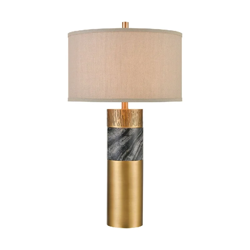 modern minimalist table lamps for contemporary living roomsmodern minimalist table lamps for contemporary living roomsReinhold Table Lamp in Aged Brass and Black Marble with a Light Taupe Linen Shade