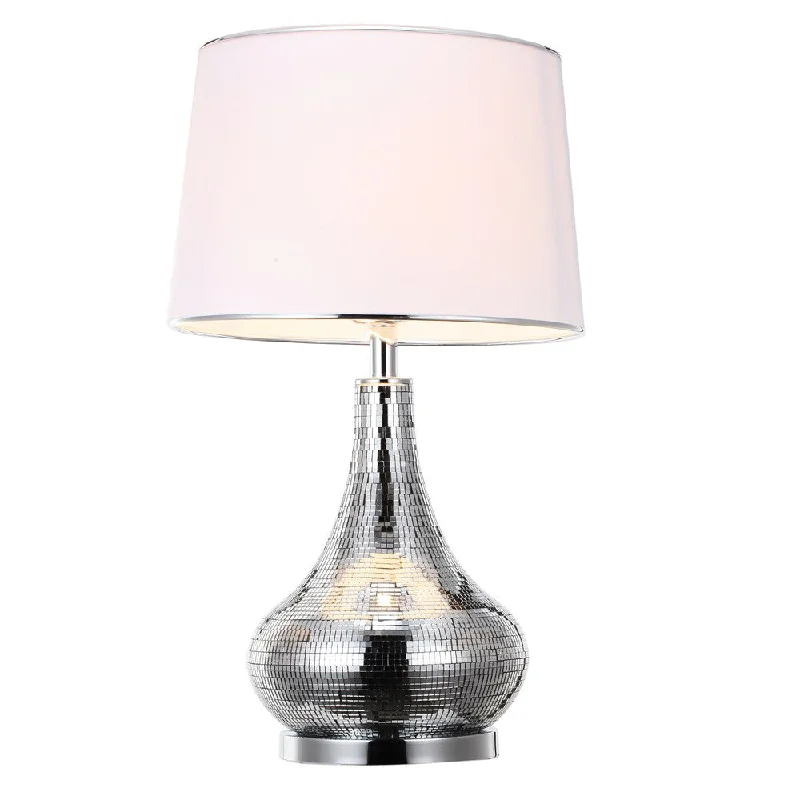 coastal style table lamps with nautical elements for beach housescoastal style table lamps with nautical elements for beach housesRowell White/Silver Glass/Linen 15.5-inch x 27-inch Table Lamp