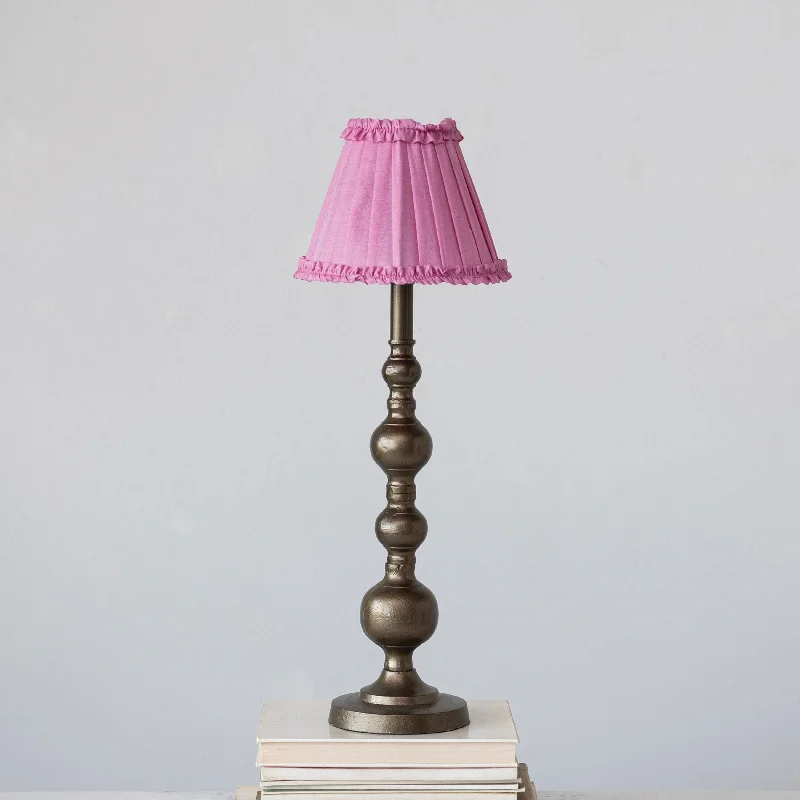 marble table lamps with a luxurious veined pattern for high end decormarble table lamps with a luxurious veined pattern for high end decorSculptural Metal Table Lamp with Pleated Shade - 8.0"L x 8.0"W x 23.0"H