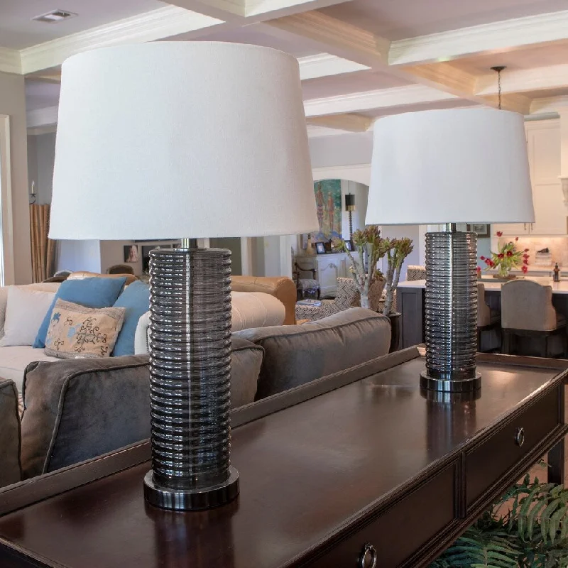 coastal style table lamps with nautical elements for beach housescoastal style table lamps with nautical elements for beach housesSet of 2 Tall Ribbed Glass Table Lamps coastal style table lamps with nautical elements for beach housescoastal style table lamps with nautical elements for beach housesSet of 2 Tall Ribbed Glass Table Lamps