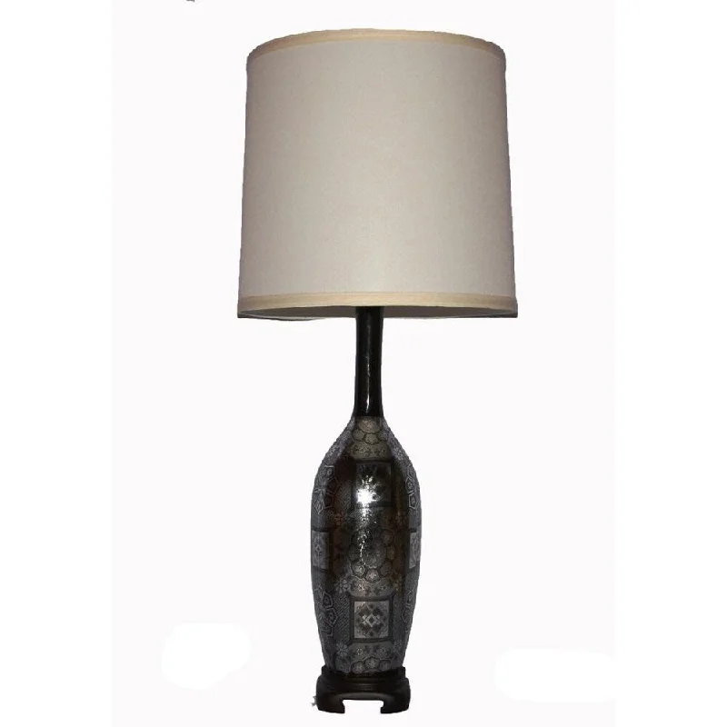 victorian style table lamps with ornate details for traditional homesvictorian style table lamps with ornate details for traditional homesSilver-and-black Parisian Ceramic 150-watt Table Lamp