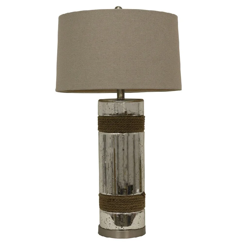 fabric table lamps with a linen shade for a relaxed and breathable lookfabric table lamps with a linen shade for a relaxed and breathable lookSilver Mercury and Rope Table Lamp