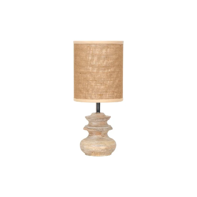 rustic farmhouse table lamps for cozy kitchensrustic farmhouse table lamps for cozy kitchensSmall Bleached Mango Wood Table Lamp with Jute Shade
