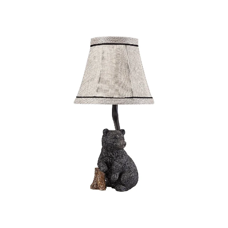 wooden table lamps with natural grain for a warm and organic feelwooden table lamps with natural grain for a warm and organic feelSmokey Bear 12" Accent Lamp