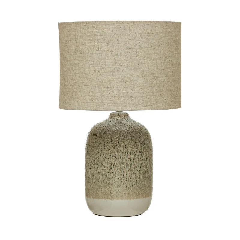 glass table lamps with a frosted surface for soft light diffusionglass table lamps with a frosted surface for soft light diffusionStoneware Table Lamp with Linen Shade & Inline Switch, Reactive Glaze, Taupe Color
