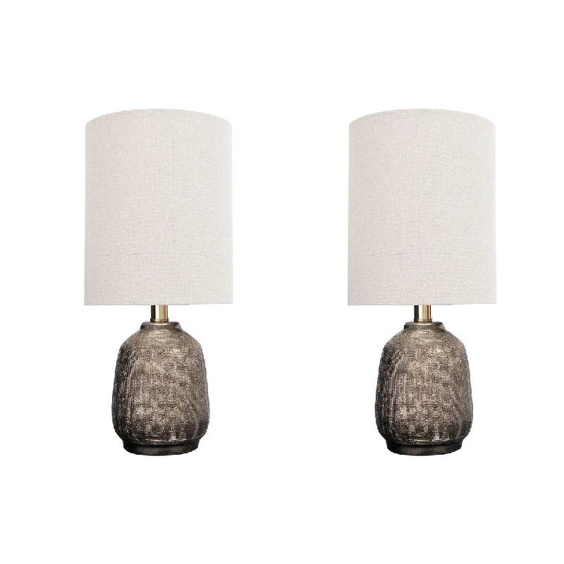 metal table lamps with a matte black finish for a sleek appearancemetal table lamps with a matte black finish for a sleek appearanceTerracotta Table Lamp with Metallic Glaze & Linen Shade (Set of 2)
