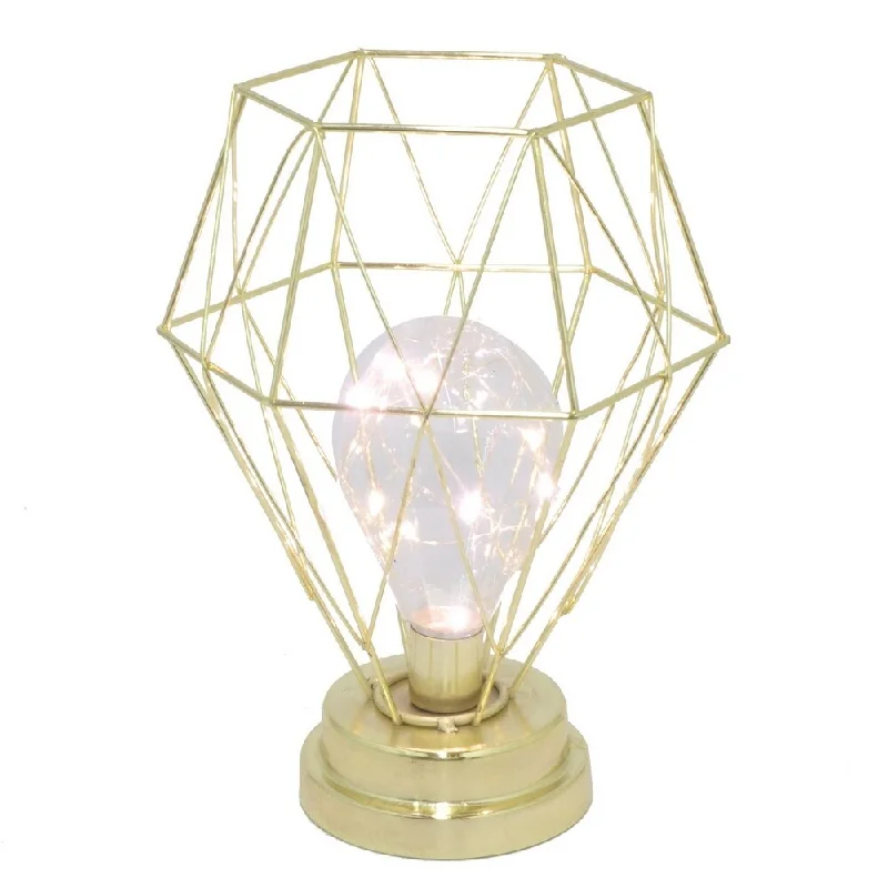 rustic farmhouse table lamps for cozy kitchensrustic farmhouse table lamps for cozy kitchensThree Hands Metal Led Lamp - Brass