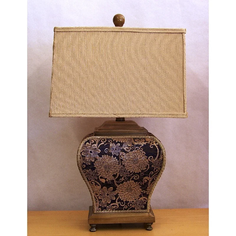 rustic farmhouse table lamps for cozy kitchensrustic farmhouse table lamps for cozy kitchensTraditional Black and Gold Tapestry Table Lamp
