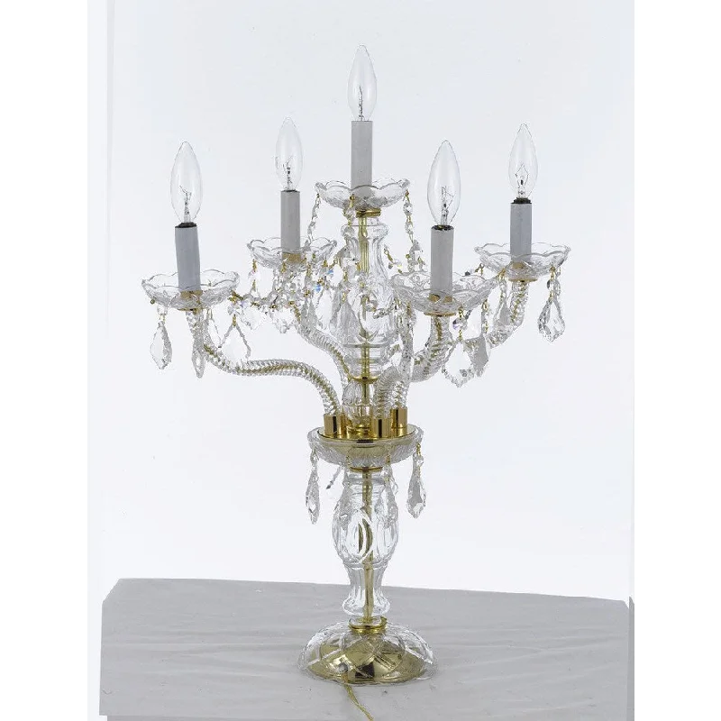 metal table lamps with a matte black finish for a sleek appearancemetal table lamps with a matte black finish for a sleek appearanceWeinstock Gold and Crystal 5-light Table Lamp