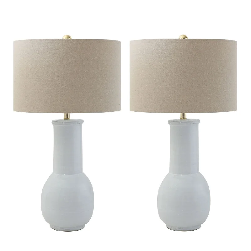 industrial style table lamps with exposed bulbs for loft apartmentsindustrial style table lamps with exposed bulbs for loft apartmentsWhite Terracotta Table Lamps with Linen Shades (Set of 2)
