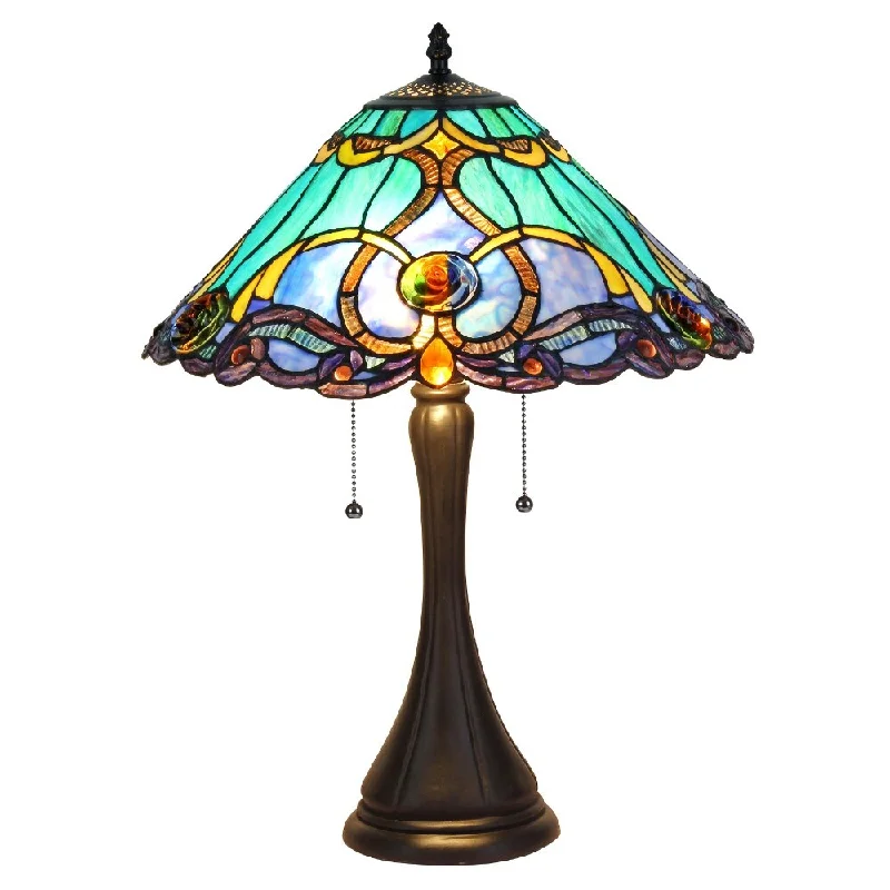 fabric table lamps with a linen shade for a relaxed and breathable lookfabric table lamps with a linen shade for a relaxed and breathable look2 Light Tiffany Aluminum Bell Shape Table Lamp, Multicolor