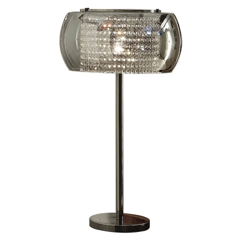 coastal style table lamps with nautical elements for beach housescoastal style table lamps with nautical elements for beach housesHana 30 Inch Table Lamp, Modern Crystal Glass Shade, Metal, Black Nickel
