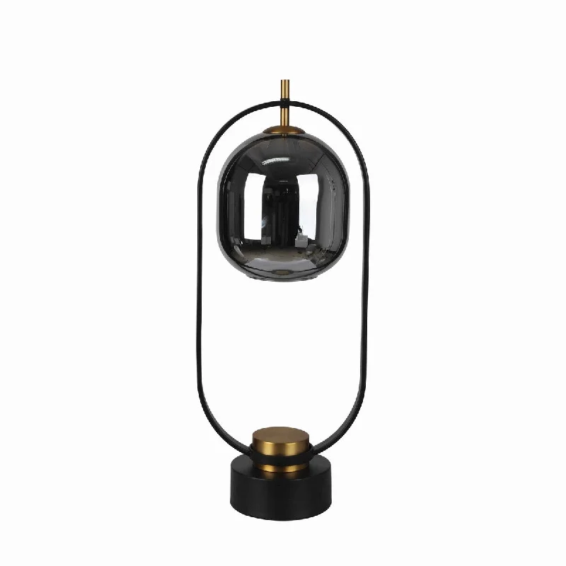 victorian style table lamps with ornate details for traditional homesvictorian style table lamps with ornate details for traditional homesMetal Table Lamp with Suspended Glass Shade and Round base, Black