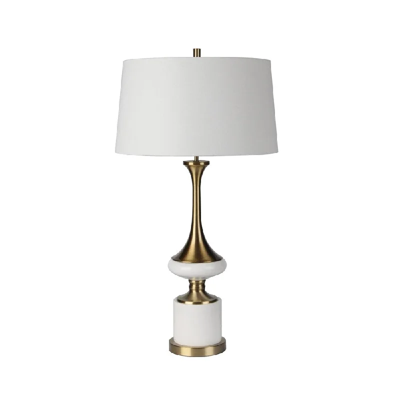 ceramic table lamps with hand painted designs for an artistic touchceramic table lamps with hand painted designs for an artistic touchPolyresin Table Lamp with Flared Round Shade, White and Gold