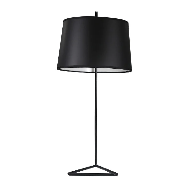 wooden table lamps with natural grain for a warm and organic feelwooden table lamps with natural grain for a warm and organic feelSteel Table Lamp with Empire Shaped Shade and Triangle Base, Black